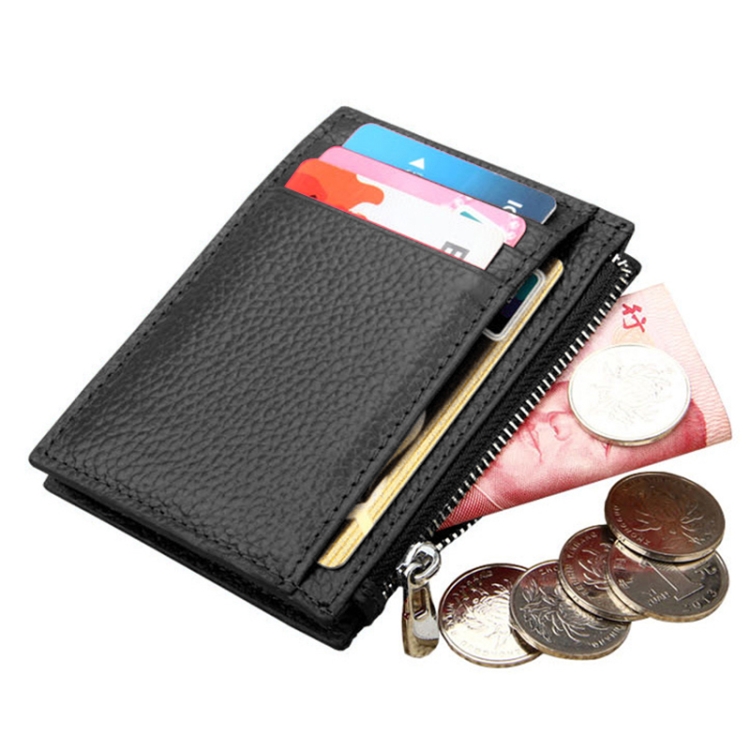 Cowhide Leather RFID Blocking Wallet with Zipper - Compact Card Holder & Coin Purse 5 Cowhide Leather Rfid Blocking Wallet With Zipper - Compact Card Holder &Amp; Coin Purse - Image 5