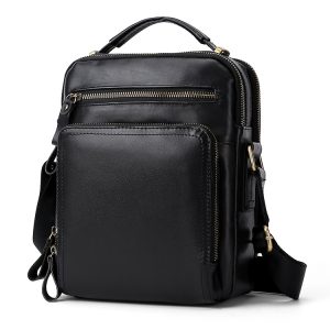 6028 Stylish Leather Men's Messenger Bag - Multi-functional & Casual