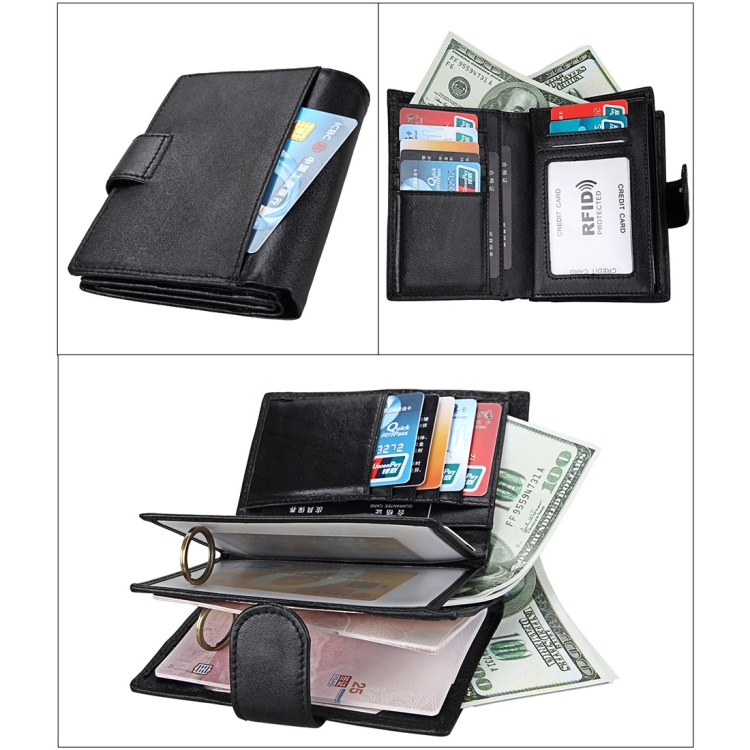 RFID Genuine Leather Wallet & Passport Holder for Men, Antimagnet Cowhide Cards 4 Rfid Genuine Leather Wallet &Amp; Passport Holder For Men, Antimagnet Cowhide Cards - Image 4