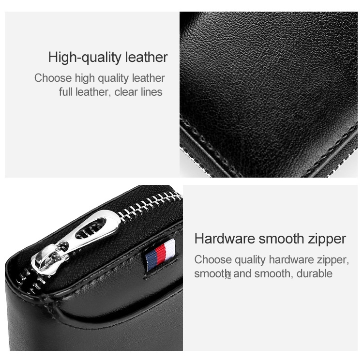 Secure Your Essentials with KB155 RFID Zipper Leather Cards Holder - Anti-magnetic, Spacious 7 Secure Your Essentials With Kb155 Rfid Zipper Leather Cards Holder - Anti-Magnetic, Spacious - Image 7