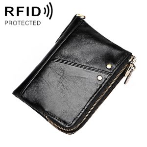 3533 RFID Top-grain Leather Men Wallet | Antimagnetic, Crazy Horse Texture