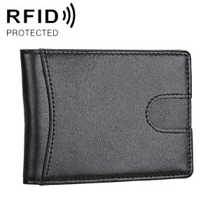 RFID Mini Crazy Horse Leather Wallet: Antimagnetic Protection, Billfold Design
