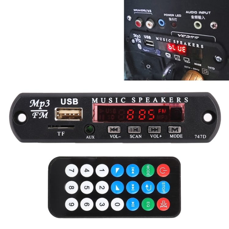 Car Audio Decoder Board FM Radio TF USB 3.5mm AUX MP3 Player 12V - No Bluetooth 1 Car Audio Decoder Board Fm Radio Tf Usb 3.5Mm Aux Mp3 Player 12V - No Bluetooth
