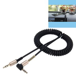 Retractable Coiled Audio Cable 3.5mm Male to Male - 1.5m Length