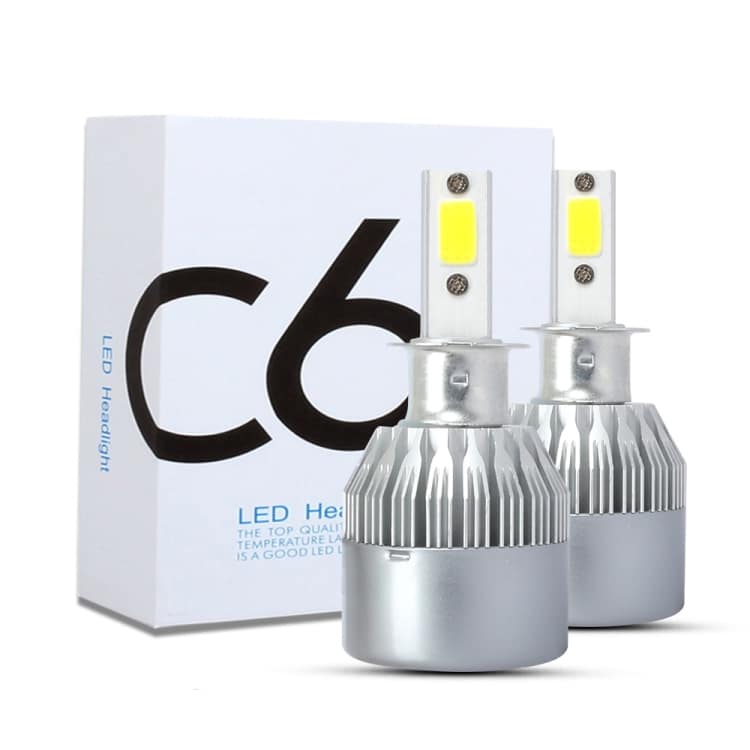 2 PCS H3 18W 1800 LM 6000K Canbus Car LED Headlight, IP68, 2 COB Lamps 4 2 Pcs H3 18W 1800 Lm 6000K Canbus Car Led Headlight, Ip68, 2 Cob Lamps - Image 4