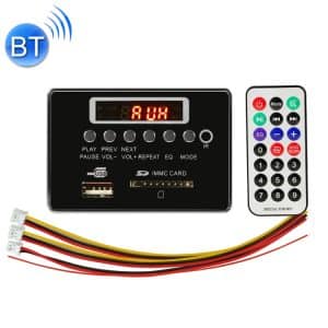 12V Car Audio MP3 Player Decoder Board with Bluetooth, FM Radio, SD/USB/AUX