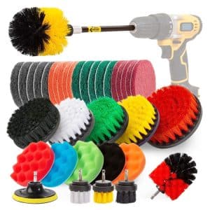 37-in-1 Electric Drill Brush Set for Floor, Wall, Window, Glass Cleaning