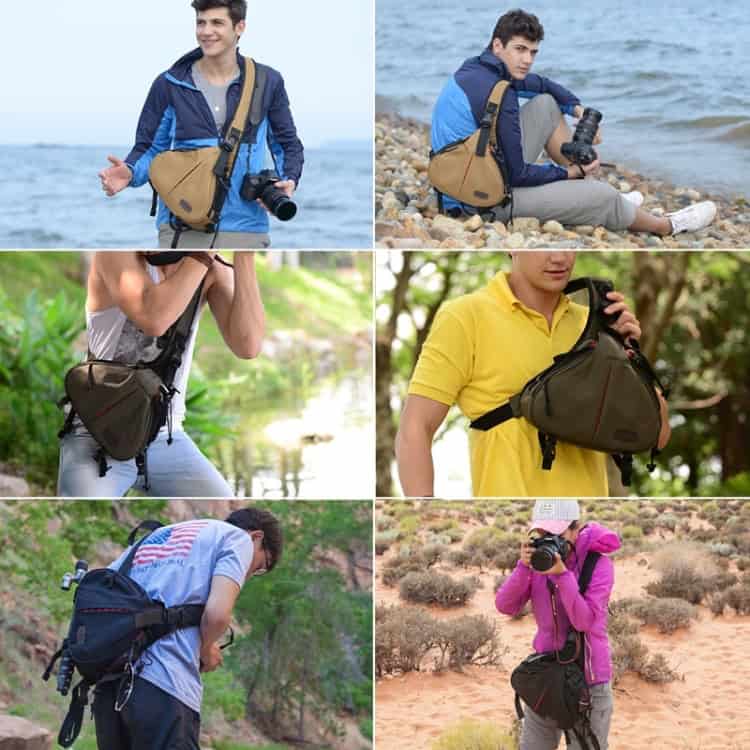 CADEN Triangle Tscope Camera Sling Bag with Rain Cover for Canon Nikon Sony K1 11 Caden Triangle Tscope Camera Sling Bag With Rain Cover For Canon Nikon Sony K1 - Image 11