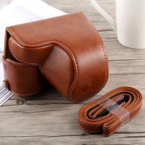 Sony A6300 PU Leather Full Body Case Bag with Strap • Protect in Style