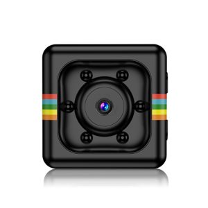 Micro camera with colorful stripe design for security and surveillance use.