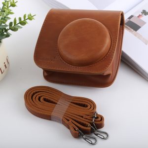 Vintage Style PU Leather Camera Case Bag with Strap for Fujifilm Instax - Fits mini 9/8+/8