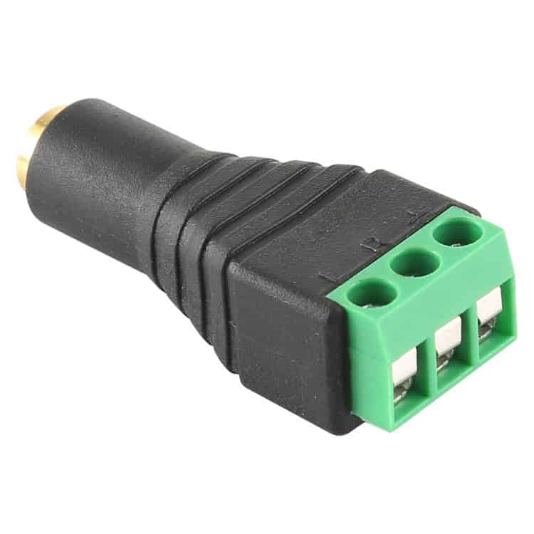 3.5mm Female Plug Terminal Block Stereo Connector - Audio 3 Pin 2 3.5Mm Female Plug Terminal Block Stereo Connector - Audio 3 Pin - Image 2