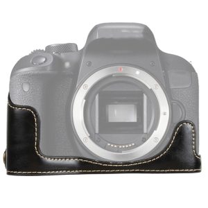 Canon EOS 77D / 800D PU Leather Camera Half Case Base, 1/4 inch Thread