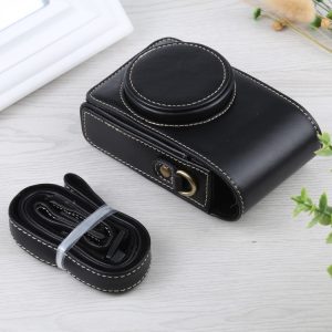 Flip Full Body PU Leather Camera Case for Ricoh GR III, Sony ZV-1, DSC-RX100M7