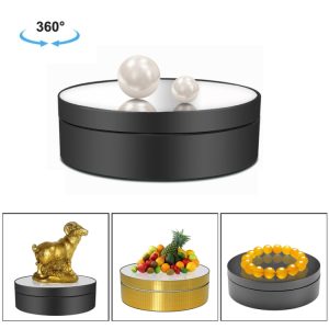12cm Electric Turntable Mirror Stand, 360° Rotation, 3kg Load Capacity