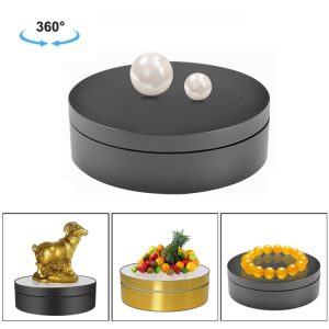 12cm Electric Turntable Stand, Matte Finish, 360° Rotation, 3kg Load Capacity