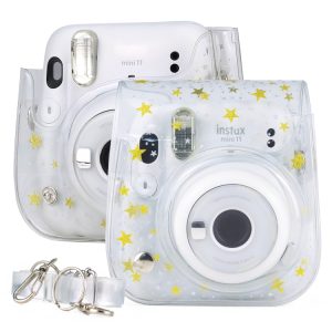 Stars Crystal PVC Hard Case Camera Bag for FUJIFILM Instax Mini 11 - Stylish & Protective