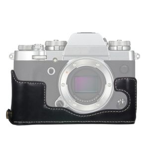 Stylish PU Leather Half Case Base for FUJIFILM X-T3/X-T2 Cameras - 1/4 inch Thread