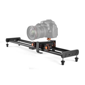 YELANGU 60cm Slide Rail Track + 3-Wheel Rolling Dolly for SLR/Videos - Smooth Shots