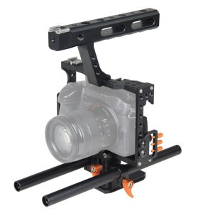 YELANGU Video Camera Cage Stabilizer for Lumix DMC-GH4 / Sony A7 Series, Professional Grade
