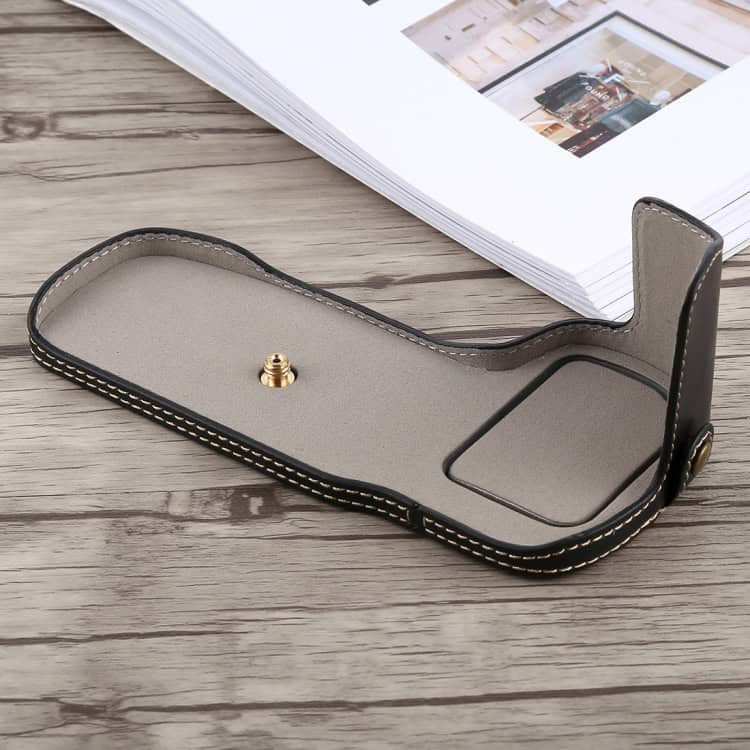 Canvas PU Leather Half Case Base for Canon 5D Mark IV / III - 1/4 inch Thread 3 Canvas Pu Leather Half Case Base For Canon 5D Mark Iv / Iii - 1/4 Inch Thread - Image 3