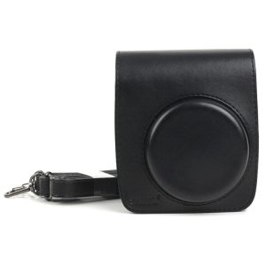 Stylish PU Leather Bag for FUJIFILM Instax Mini 90 Camera, Adjustable Strap