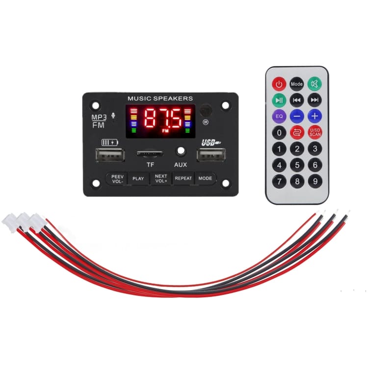 Car Music Player 12V BT Audio Decoder Board USB FM Radio w/Remote Control 1 Car Music Player 12V Bt Audio Decoder Board Usb Fm Radio W/Remote Control