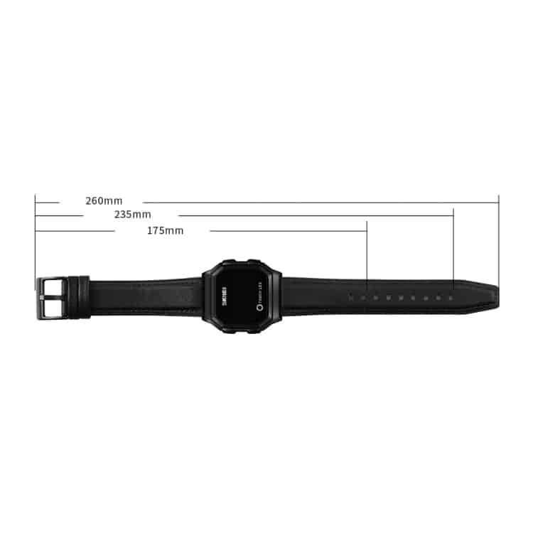 SKMEI 1650 Leather LED Watch - Touch Button, Digital Display & Luminous Feature 3 Skmei 1650 Leather Led Watch - Touch Button, Digital Display &Amp; Luminous Feature - Image 3