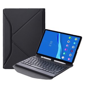 BM10 Bluetooth Keyboard Leather Case: Detachable, Diamond Texture, Pen Slot, Triangular Back Support