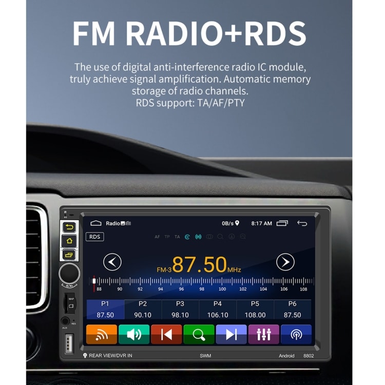 7" Car Android Player GPS Bluetooth CarPlay - Touch Screen, WiFi, FM Radio 5 7&Quot; Car Android Player Gps Bluetooth Carplay - Touch Screen, Wifi, Fm Radio - Image 5