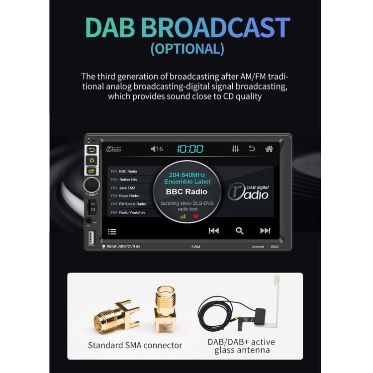 7" Car Android Player GPS Bluetooth CarPlay - Touch Screen, WiFi, FM Radio 6 7&Quot; Car Android Player Gps Bluetooth Carplay - Touch Screen, Wifi, Fm Radio - Image 6