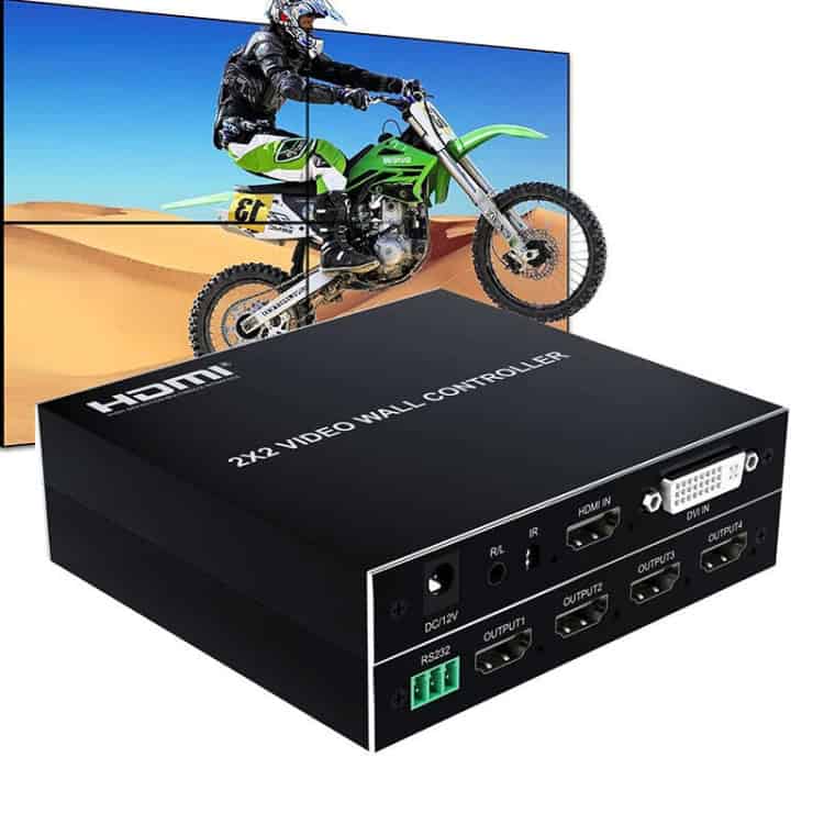 Ultimate Video Wall Controller: 1080P 2x2 HDMI + DVI to 4 HDMI - Enhance Your Display 1 Ultimate Video Wall Controller: 1080P 2X2 Hdmi + Dvi To 4 Hdmi - Enhance Your Display