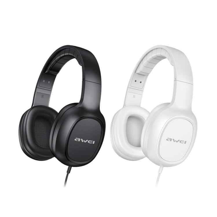 awei GM-6 Wired Headset - 3.5mm Stereo Earphones for Immersive Sound 2 Wireless Over-Ear Headphones Black And White, Awei Brand, Comfortable Listening, Stylish Design, High-Quality Sound, Trendy Electronics Accessory, Ideal For Music Lovers And Remote Work, Awei Headphones For Versatile Use.