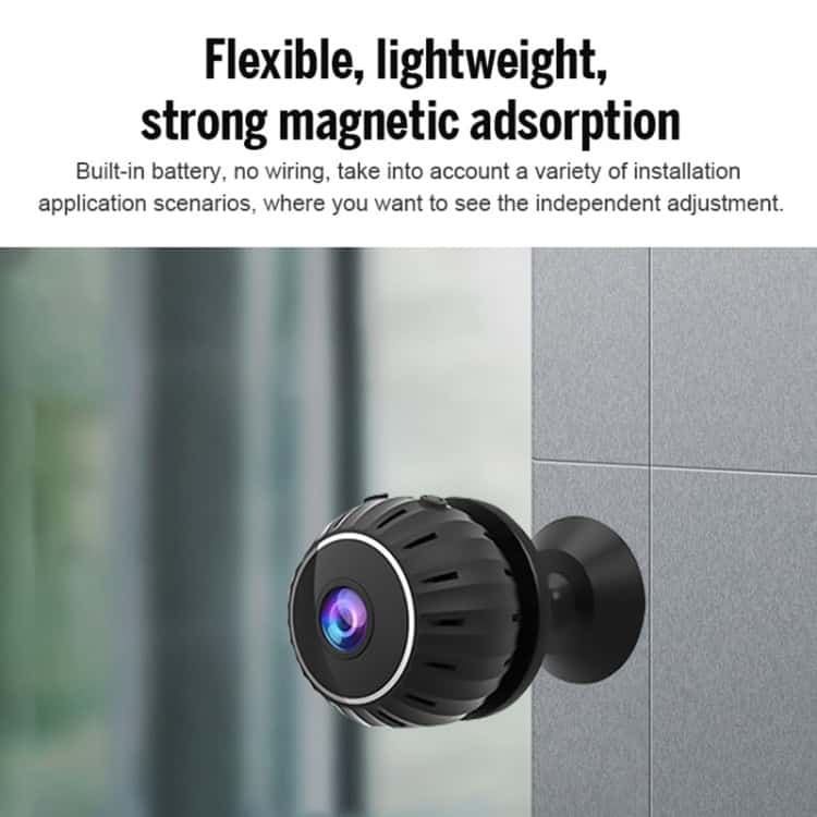X10 HD Infrared Night Vision Camera with WiFi & Base - Sleek Surveillance Solution 6 Flexible, Lightweight Magnetic Security Camera With Strong Magnetic Adhesion, Built-In Battery, No Wiring, Ideal For Versatile Installation Scenarios, And Easy Independent Adjustment.
