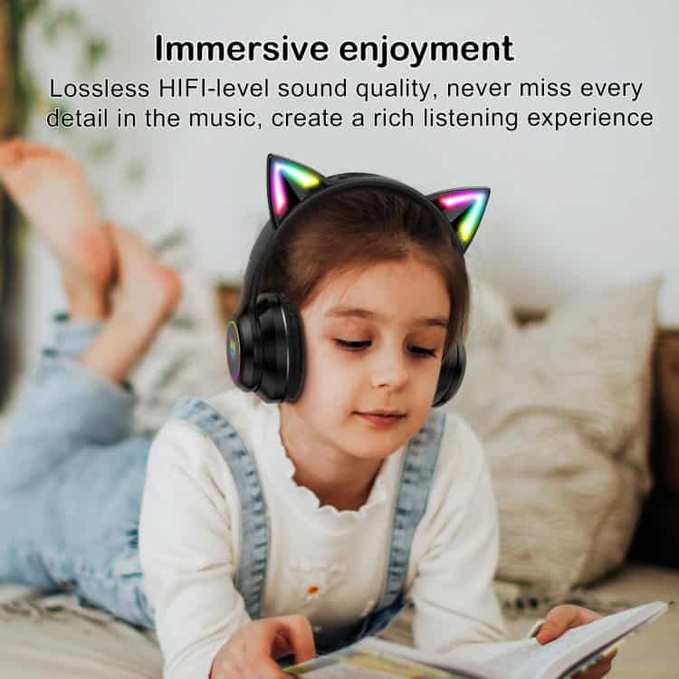 ONIKUMA B90 RGB Wireless Bluetooth Headphones - Brilliant Colors, Exceptional Sound 4 Wireless Over-Ear Headphones With Colorful Led Cat Ear Lights For Immersive Music Experience.