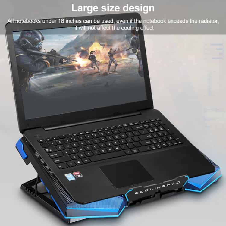 5-Fan USB Laptop Cooling Stand: Lifts & Folds for Enhanced Cooling – Stay Cool! 3 5-Fan Usb Laptop Cooling Stand: Lifts &Amp; Folds For Enhanced Cooling – Stay Cool! - Image 3