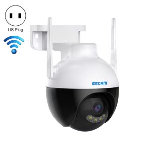 Wireless security camera with Wi-Fi, night vision, and US plug, outdoor surveillance camera for home security, HD video monitoring, remote access, Syndmart.