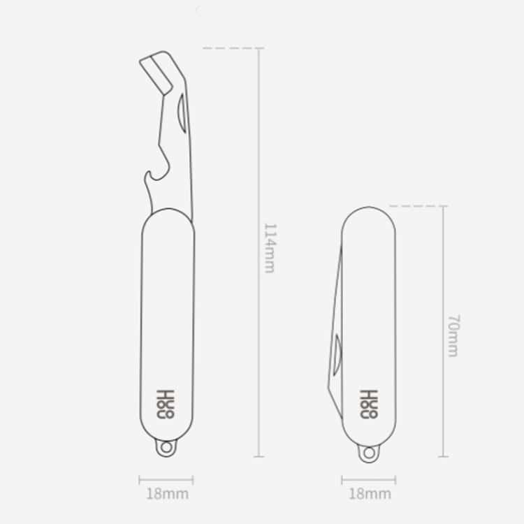 Compact Xiaomi Youpin Huohou Mini Folding Knife - Ideal Everyday Carry Companion 2 Wireless Scalp Massager Device Illustration With Detailed Measurements, Promoting Relaxation And Wellness. Perfect For Health-Conscious Consumers Seeking Stress Relief And Therapeutic Benefits.