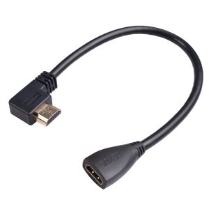 Crisp HD 30cm HDMI Male Elbow to Female Adapter Cable - Quality Viewing