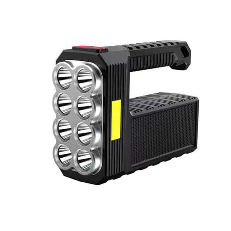 Adventure-Ready: Ultra Bright 8 LED Waterproof Camping Flashlight 2 Heavy-Duty Portable Industrial Tool Holder With Multiple Drill Bit Slots, Robust Handle, And Durable Design For Construction And Manufacturing Use.