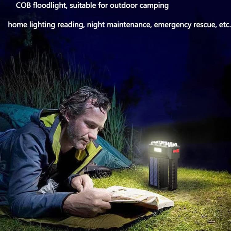 Adventure-Ready: Ultra Bright 8 LED Waterproof Camping Flashlight 10 Cob Floodlight Camping Lighting Portable Outdoor Led, Ideal For Night Reading, Emergency Rescue, And Home Or Outdoor Activities. Versatile Rechargeable Lantern For Camping, Hiking, And Outdoor Adventures.