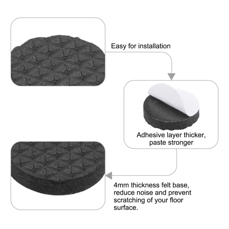 2pcs 22mm Round Plaid EVA Foot Pads - Slip-proof, Noise-reducing for Table Sofa 3 2Pcs 22Mm Round Plaid Eva Foot Pads - Slip-Proof, Noise-Reducing For Table Sofa - Image 3