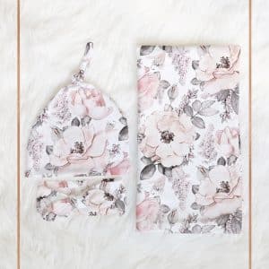 Soft & Stylish Newborn Swaddling Set with Cap & Headband - Perfect Essentials