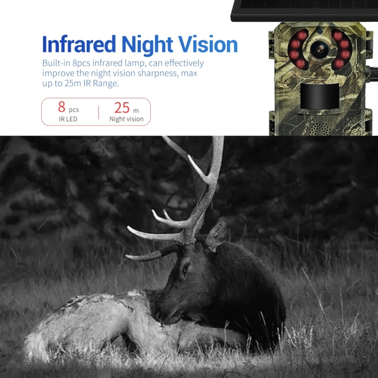 ESCAM QF380 4MP Solar PIR Smart Hunting Camera - Wildlife Monitoring alert 7 Escam Qf380 4Mp Solar Pir Smart Hunting Camera - Wildlife Monitoring Alert - Image 7