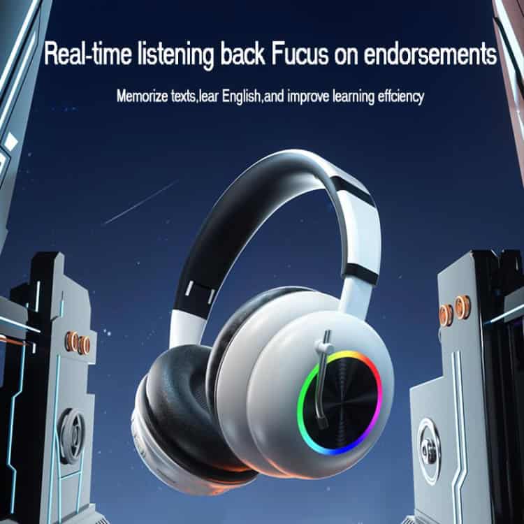 Foldable Wireless Headset with Mic - T&G KE-29 | Clear Sound, Comfort Fit 2 Wireless Over-Ear Headphones Featuring Rgb Lighting And A Sleek Design.