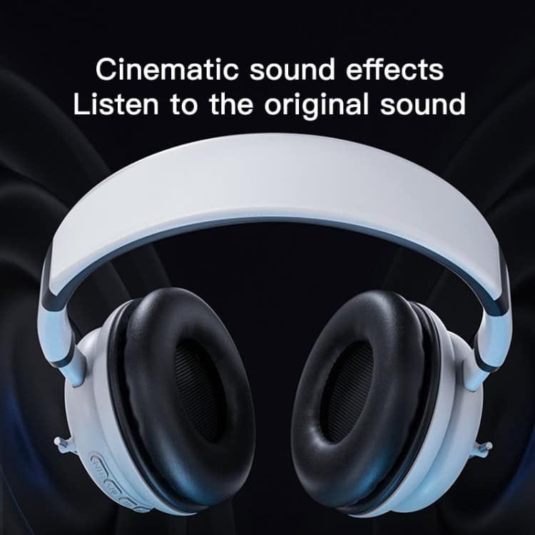 Foldable Wireless Headset with Mic - T&G KE-29 | Clear Sound, Comfort Fit 3 Over-Ear Headphones With A Silver Headband And Black Ear Cushions Against A Dark Background.