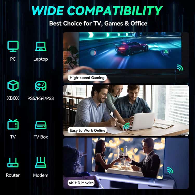 Ultra-Fast CAT8e Pure Copper Ethernet Cable - Reliable Network Connection 7 Ultra-Fast Cat8E Pure Copper Ethernet Cable - Reliable Network Connection - Image 7