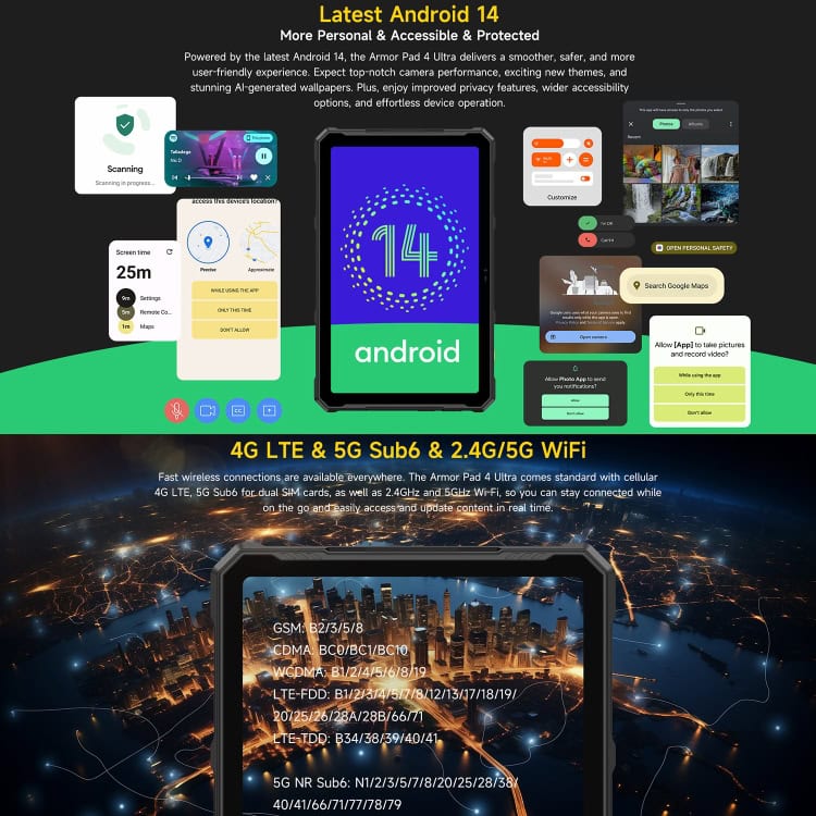 Ulefone Armor Pad 4: Ultra Thermal 10.36" Rugged Tablet, Android 14 16 Ulefone Armor Pad 4: Ultra Thermal 10.36&Quot; Rugged Tablet, Android 14 - Image 16