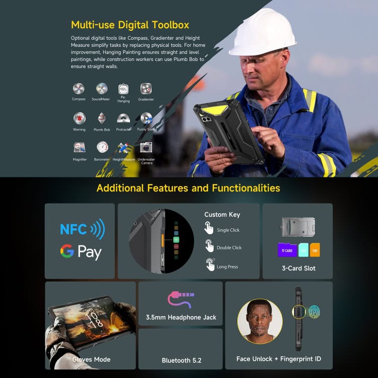 Ulefone Armor Pad 4: Ultra Thermal 10.36" Rugged Tablet, Android 14 17 Ulefone Armor Pad 4: Ultra Thermal 10.36&Quot; Rugged Tablet, Android 14 - Image 17