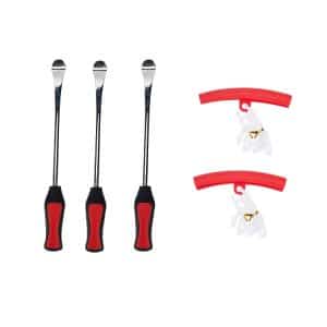 5-in-1 Tire Repair Tool Kit with Red Tyre Protector - Essential for Cars/Motorcycles